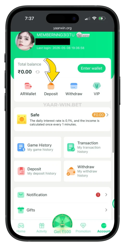 YAAR-WIN-DEPOSIT