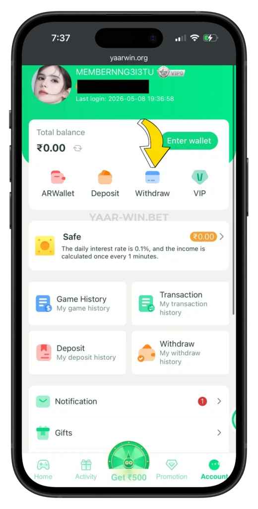 YAAR-WIN-WITHDRAW